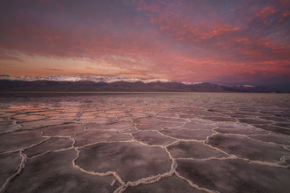 Vibrant Salt Flat Sunset by April Xie — canvas wall art