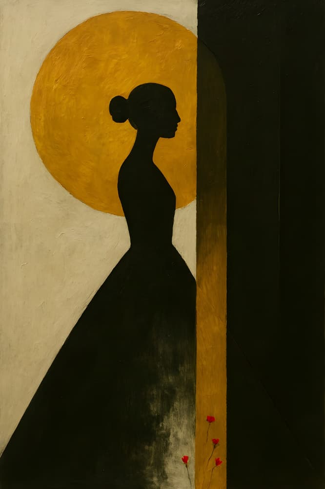 Elegant Golden Silhouette by HUGO — canvas wall art