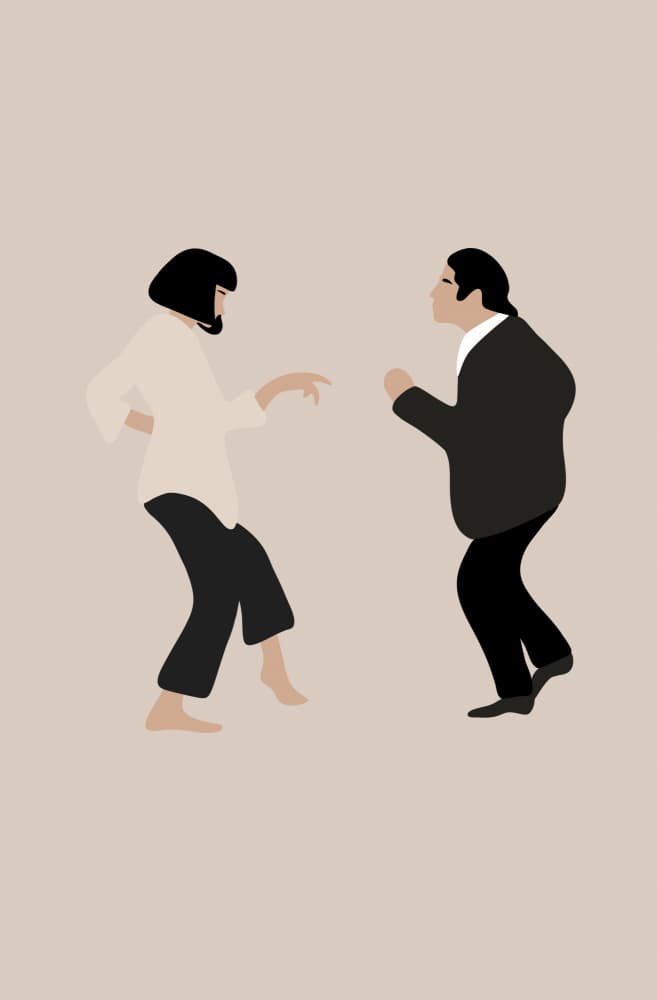 Iconic Dance Couple by Anne-Marie Volfova — canvas wall art