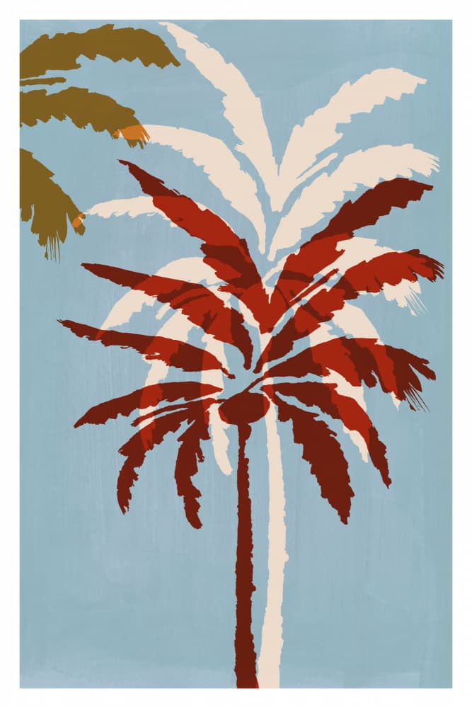 Summer Sunset Palms by casa cartissi — canvas wall art
