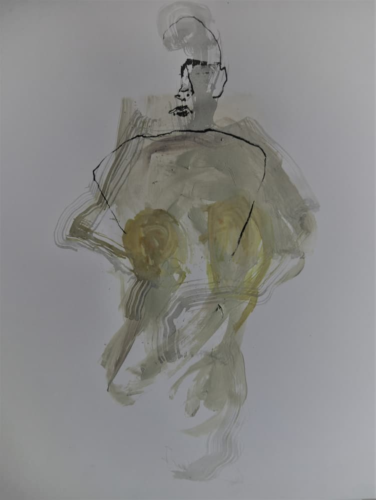 Abstract Nude Figure by Doris Schmitz — canvas wall art
