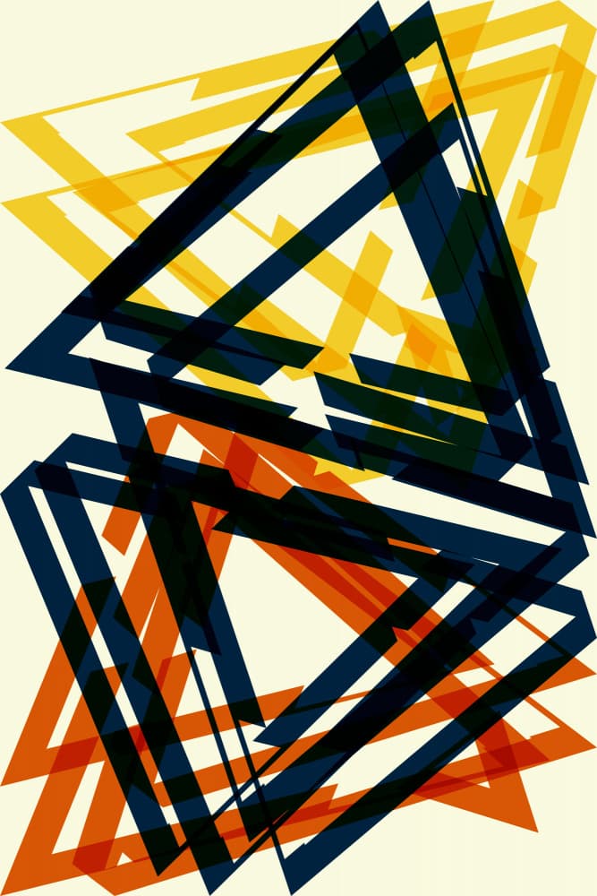 Dynamic Geometric Triangles by Petr Strnad — canvas wall art