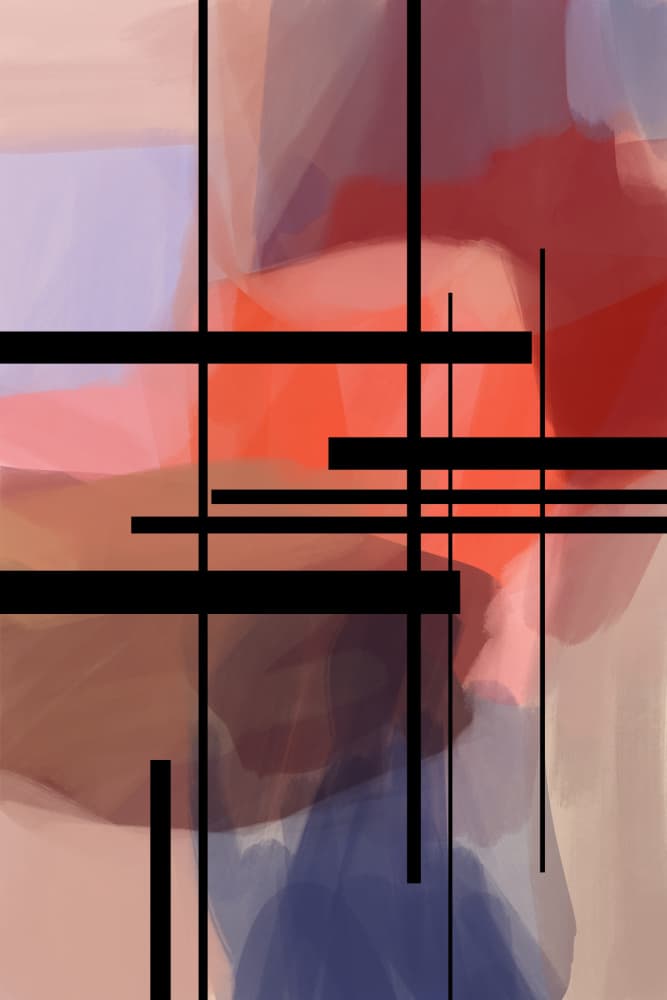 Abstract Geometric Composition by Simona Gocan — canvas wall art