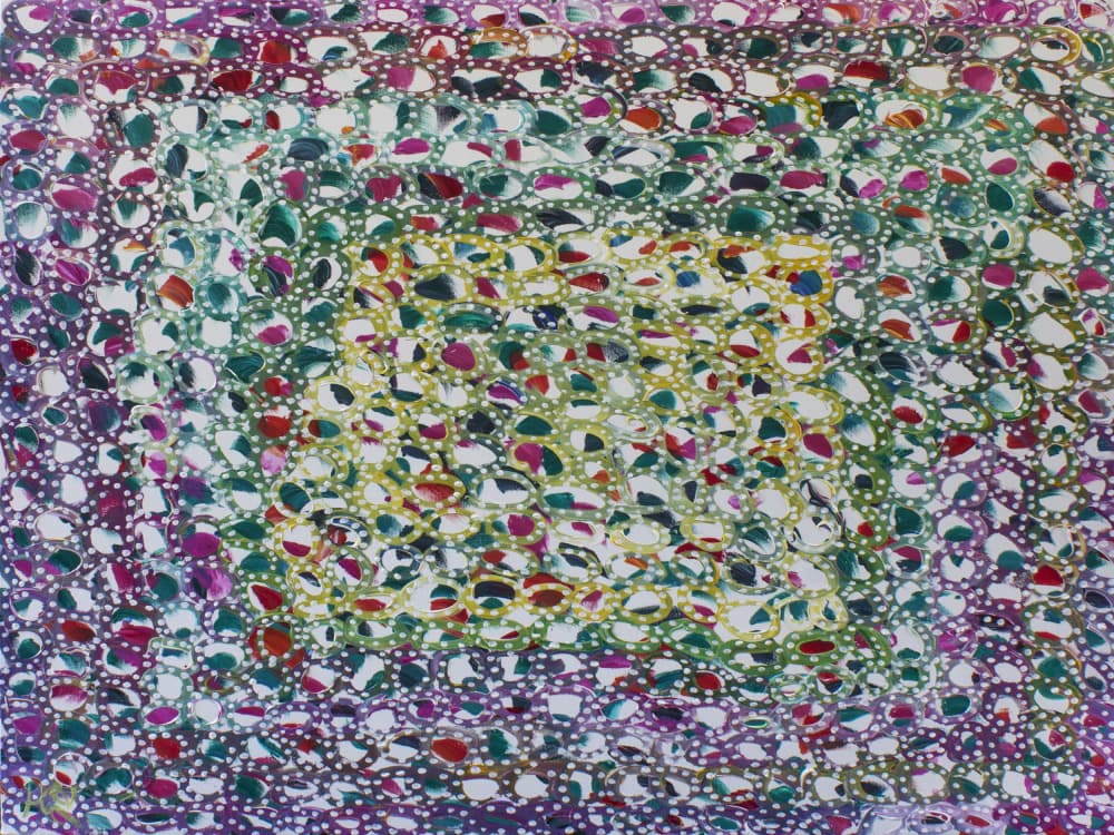 Colorful Concentric Pattern by Helen Joynson — canvas wall art