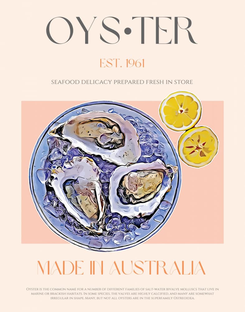 Fresh Oysters on Ice by Nazma Khokhar — canvas wall art