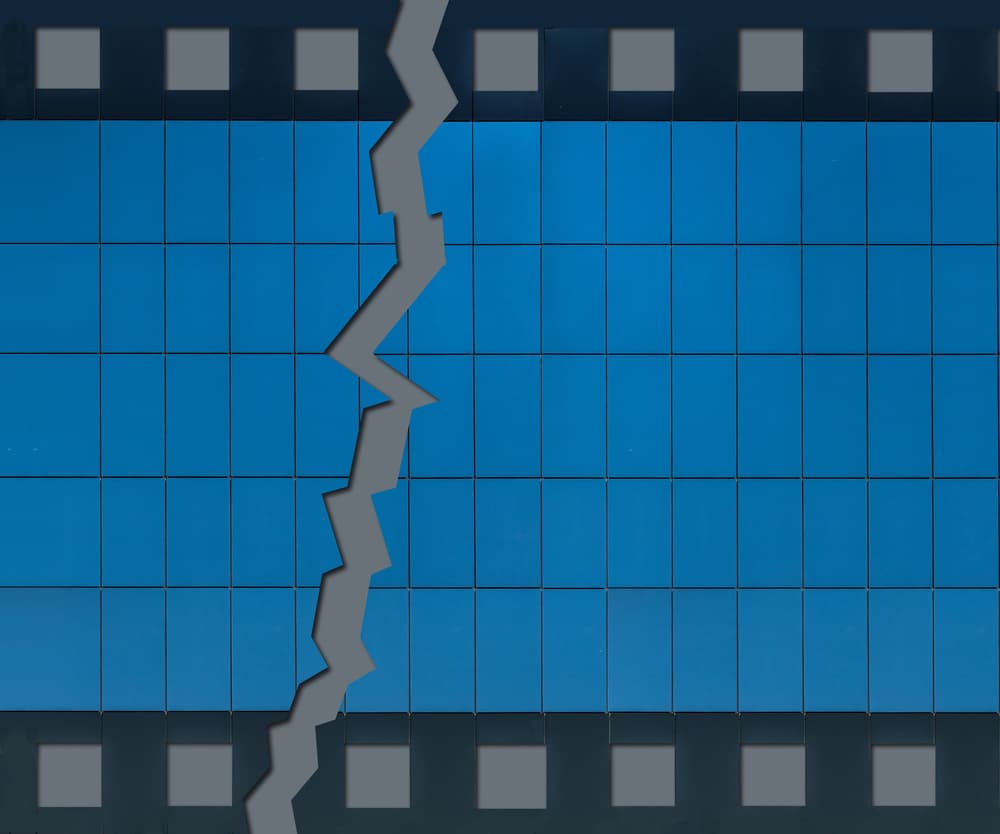Cracked Film Grid by Theo Luycx — canvas wall art