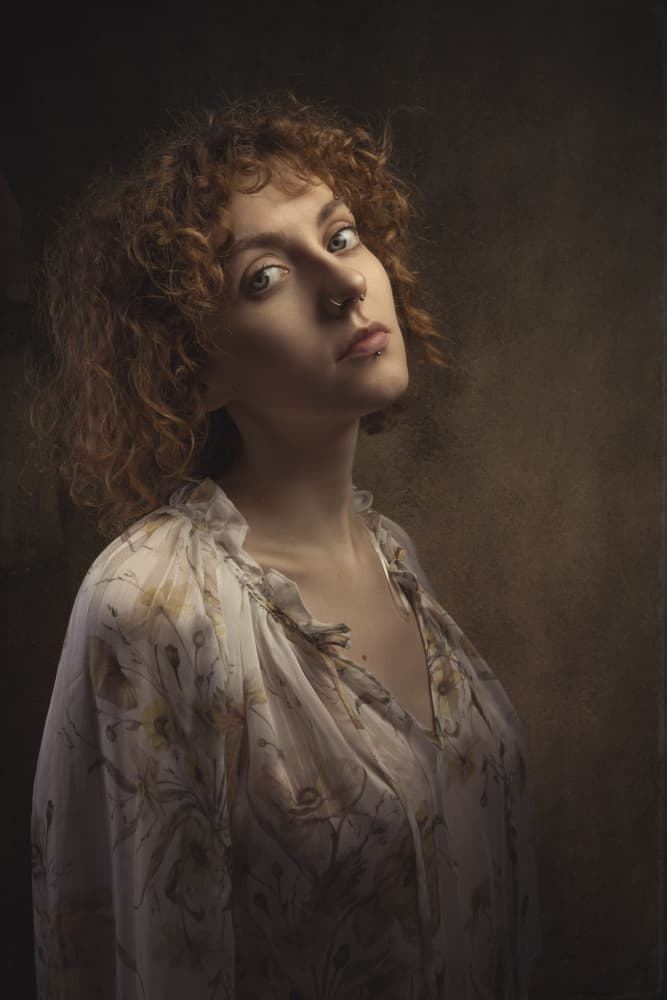 Ethereal Redhead Portrait by Eddie Kavanagh — canvas wall art