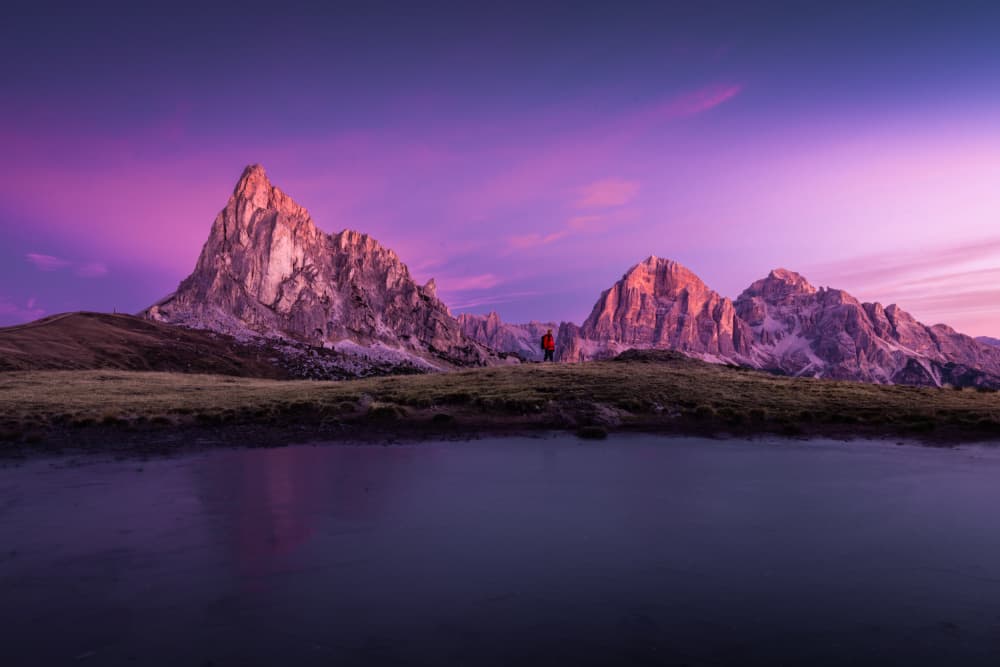 Purple Mountain Majesty by Bing Li — canvas wall art