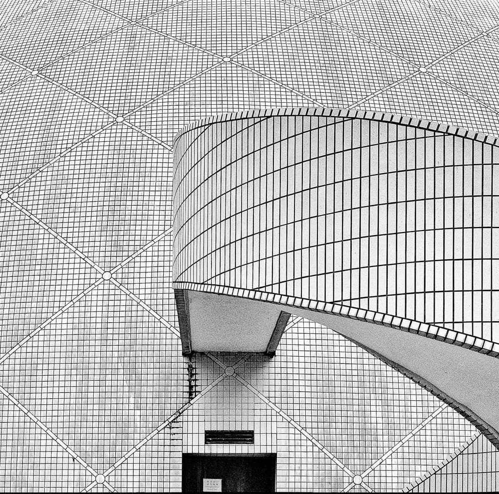 Geometric Building Curves by Wayne Pearson — canvas wall art