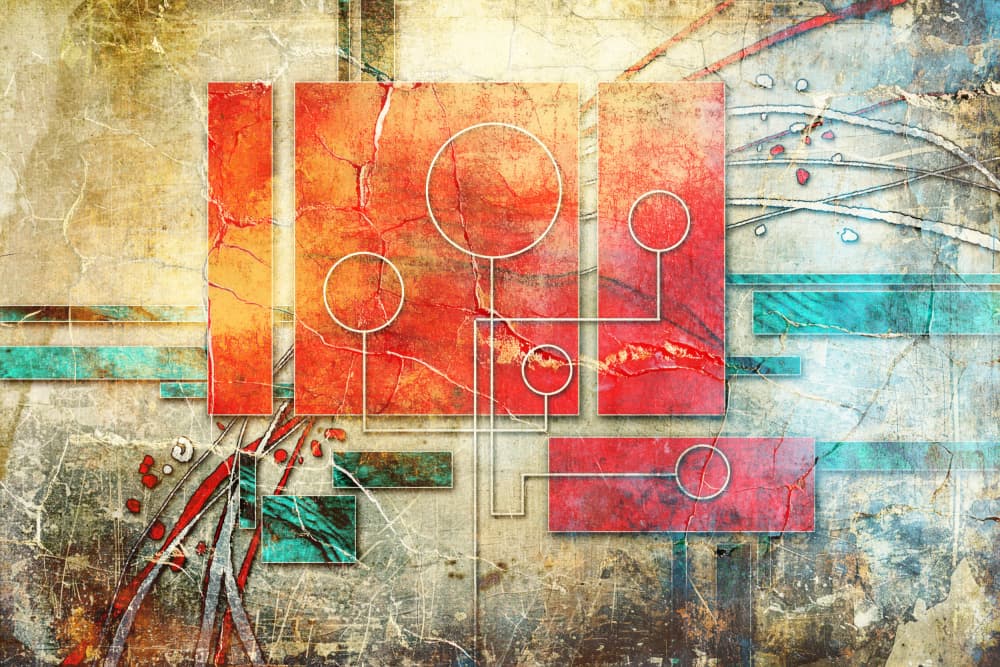 Vibrant Textured Connections by Rafal Kulik — canvas wall art