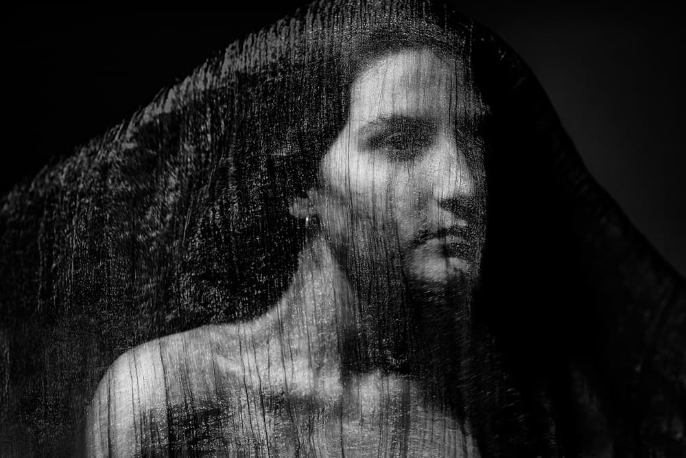 Enigmatic Veiled Man by Joan Gil Raga — canvas wall art