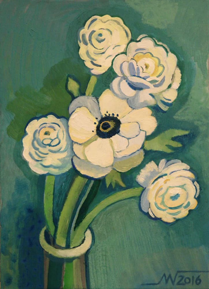 Fresh White Flowers by Marina Gorkaeva — canvas wall art