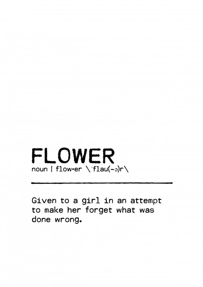 Sarcastic Flower Definition by Orara Studio — canvas wall art