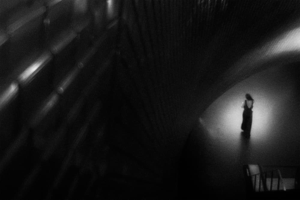 Solitary Woman Curved Light by Laura Mexia — canvas wall art