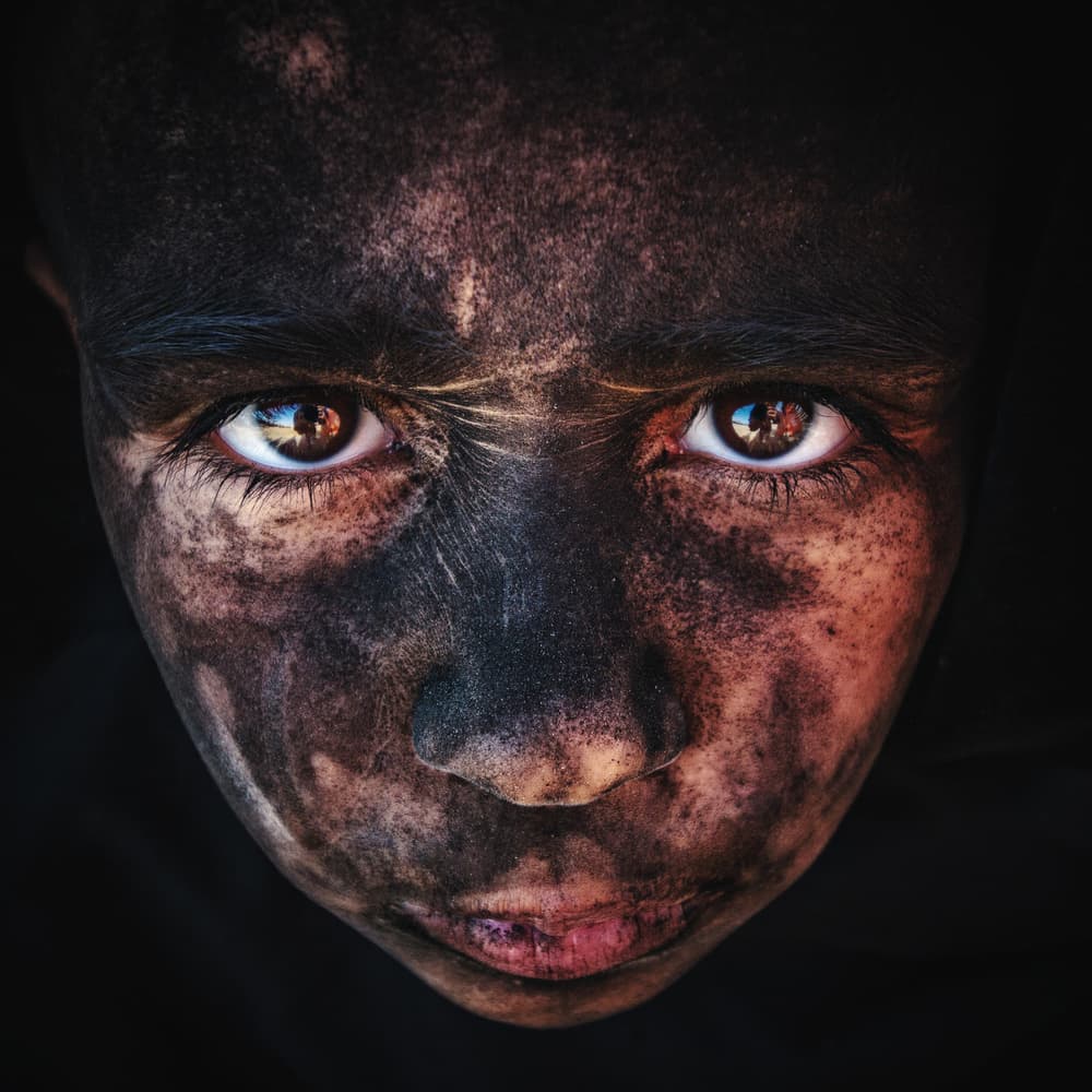 Intense Child Portrait by Babak Mehrafshar — canvas wall art
