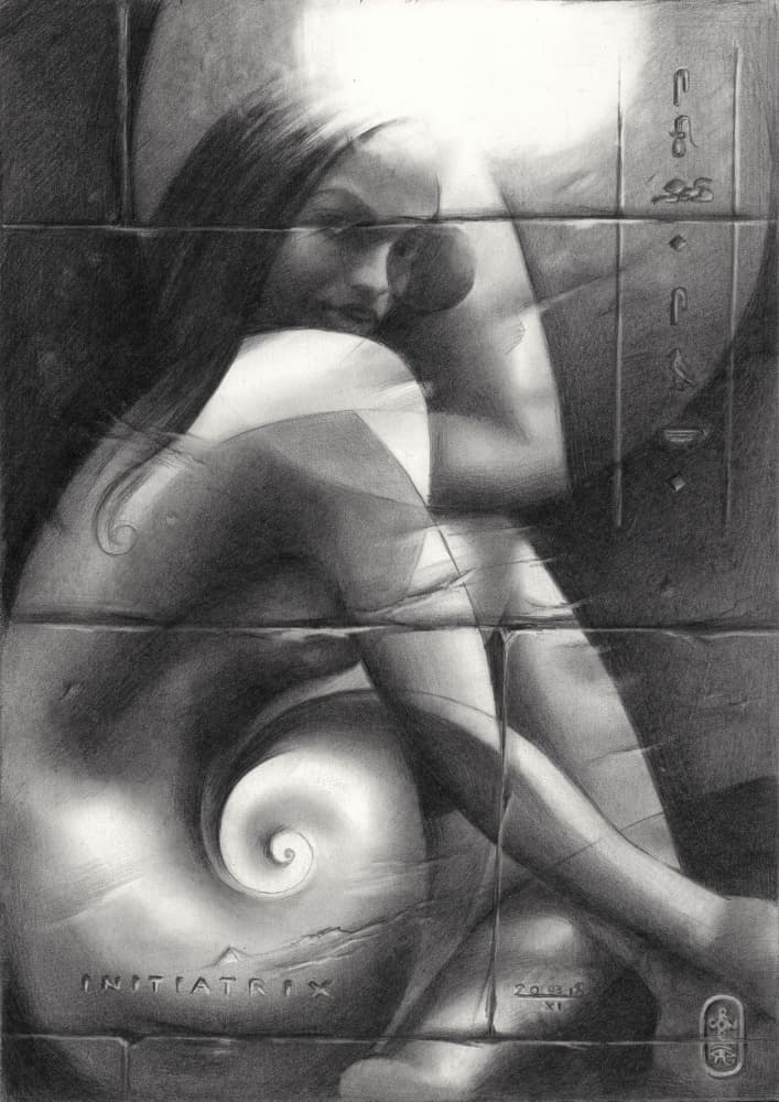 Enigmatic Spiral Gaze by Corné Akkers — canvas wall art