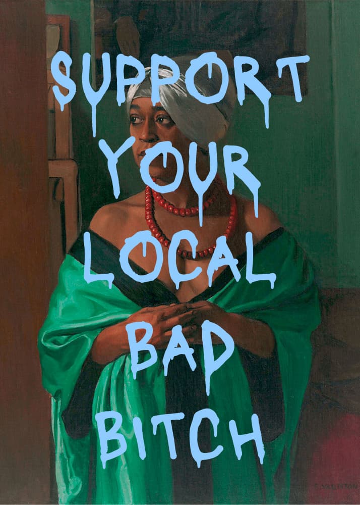 Bad Bitch Portrait by Athene Fritsch — canvas wall art