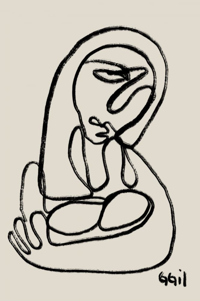 Abstract Mother And Child by GIovanna Gil Alves — canvas wall art