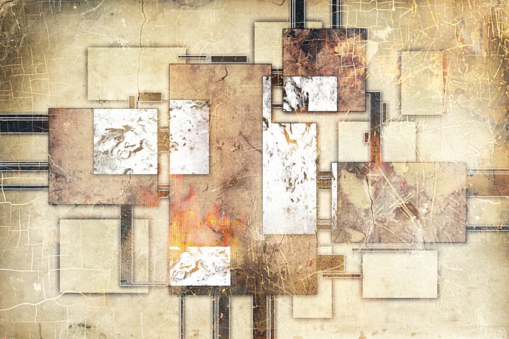 Textured Geometric Layers by Rafal Kulik — canvas wall art
