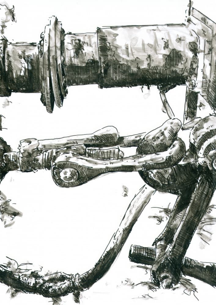 Vintage Mechanical Drawing by Kulik — canvas wall art