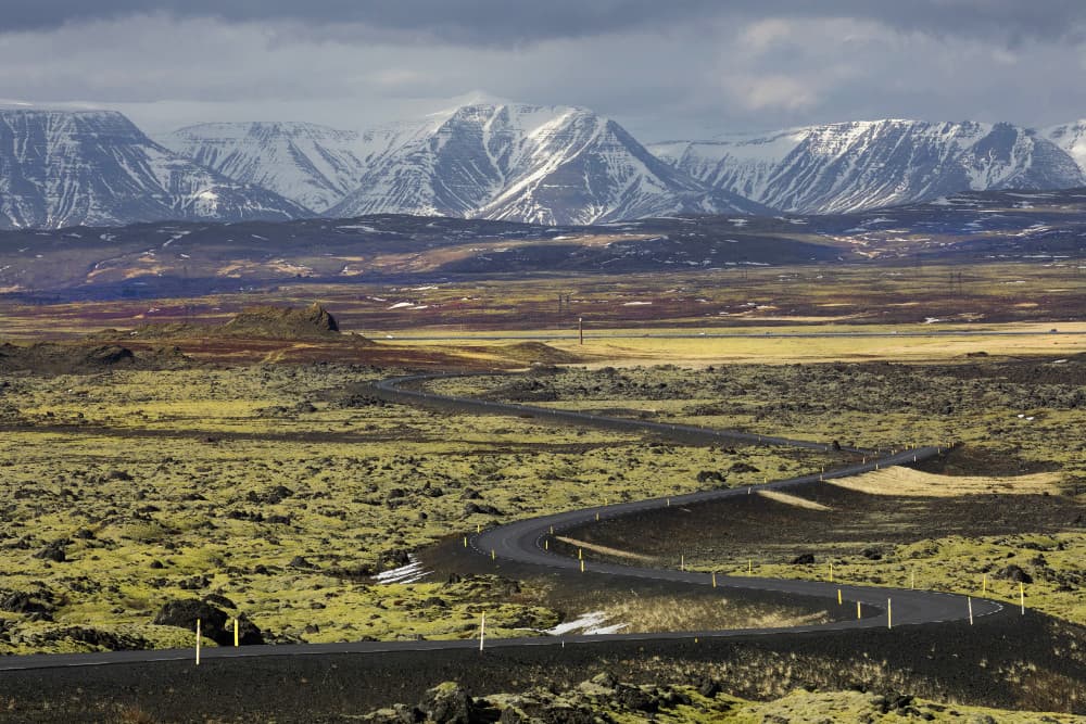 Icelandic Winding Mountain Road by Þorsteinn H. Ingibergsson — canvas wall art