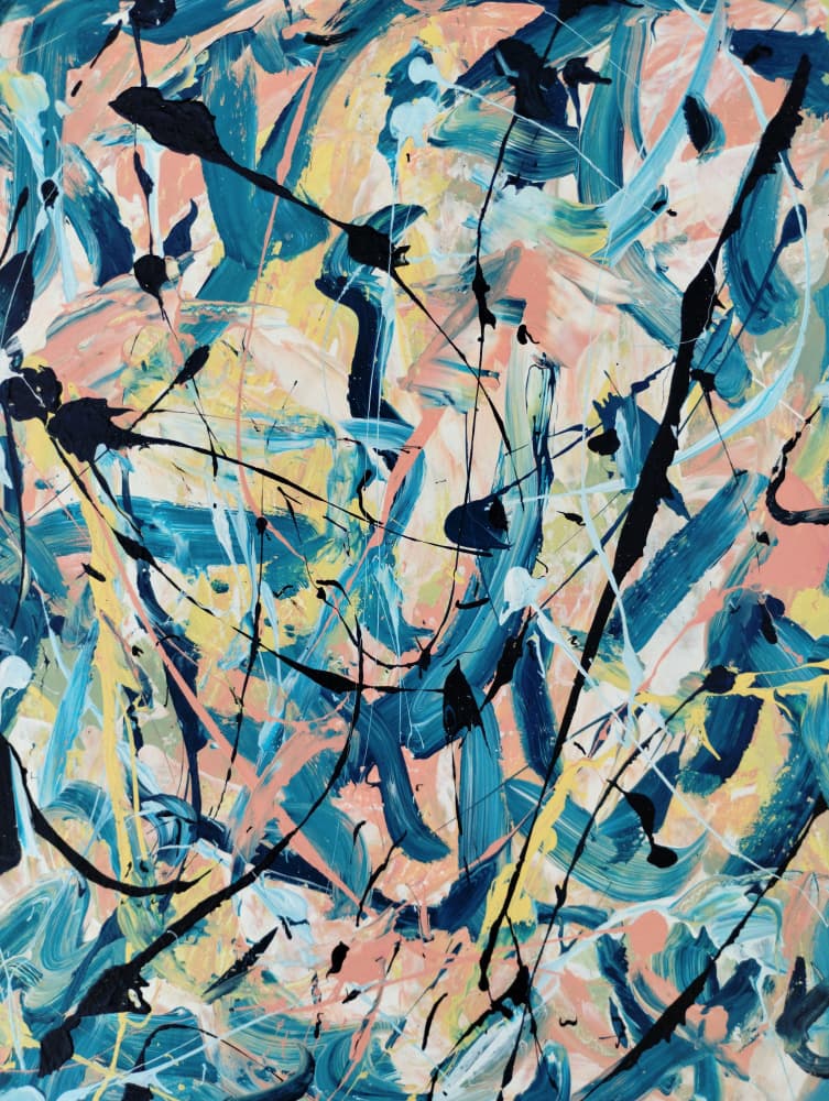 Dynamic Color Splatter by Michael Cross — canvas wall art
