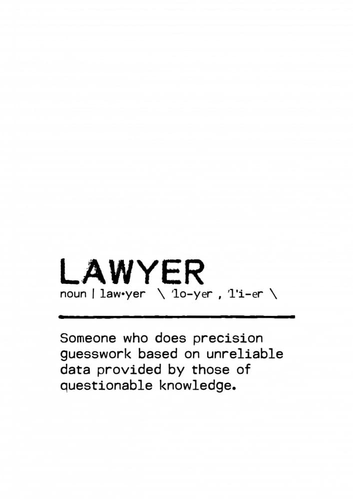 Funny Lawyer Definition by Orara Studio — canvas wall art