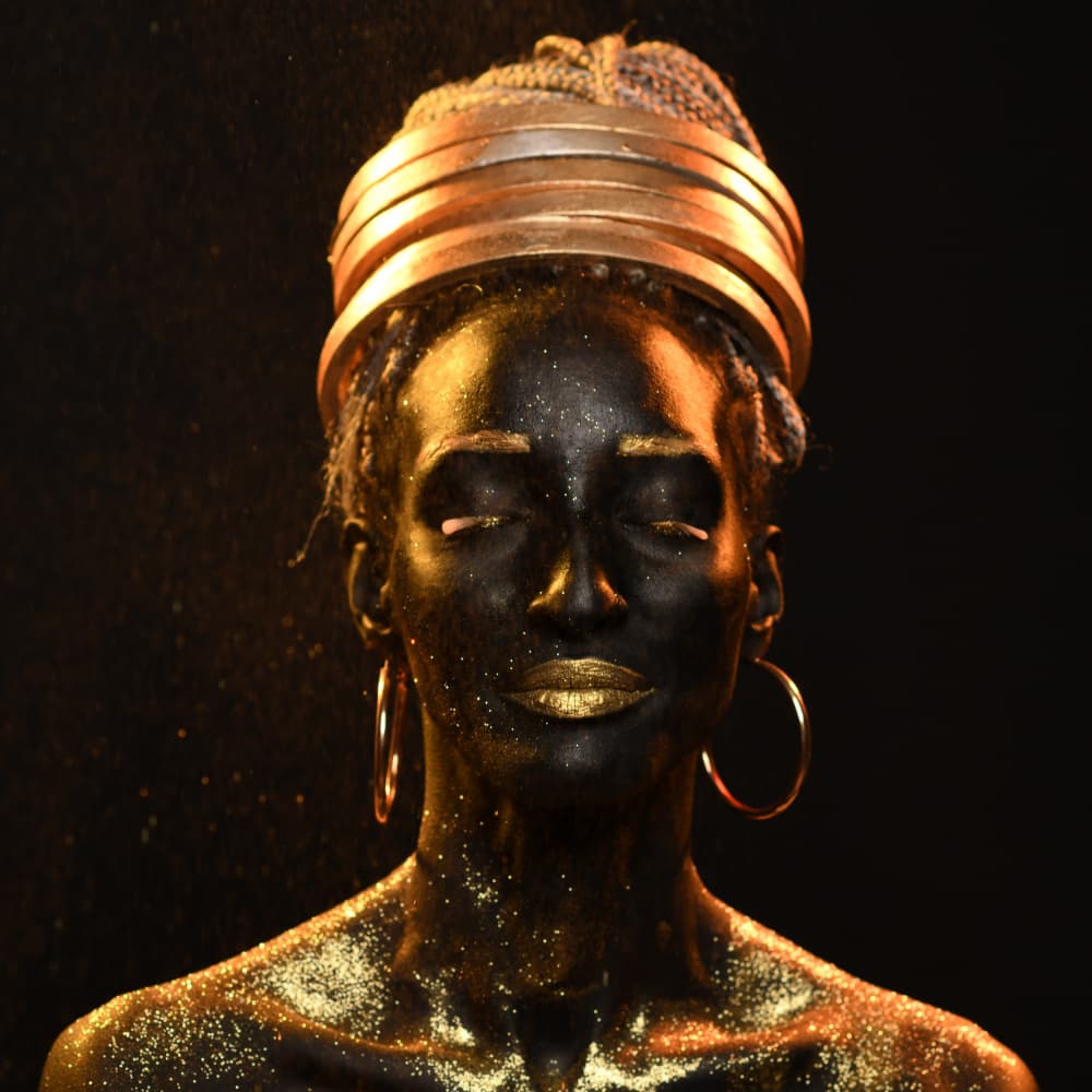 Regal Golden Woman by Yoram GIL — canvas wall art
