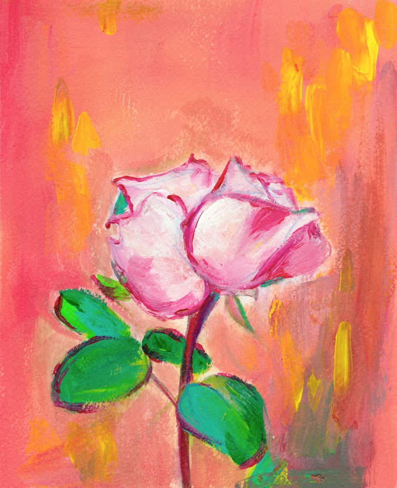 Vibrant Pink Rose by Christine Lindstrom — canvas wall art