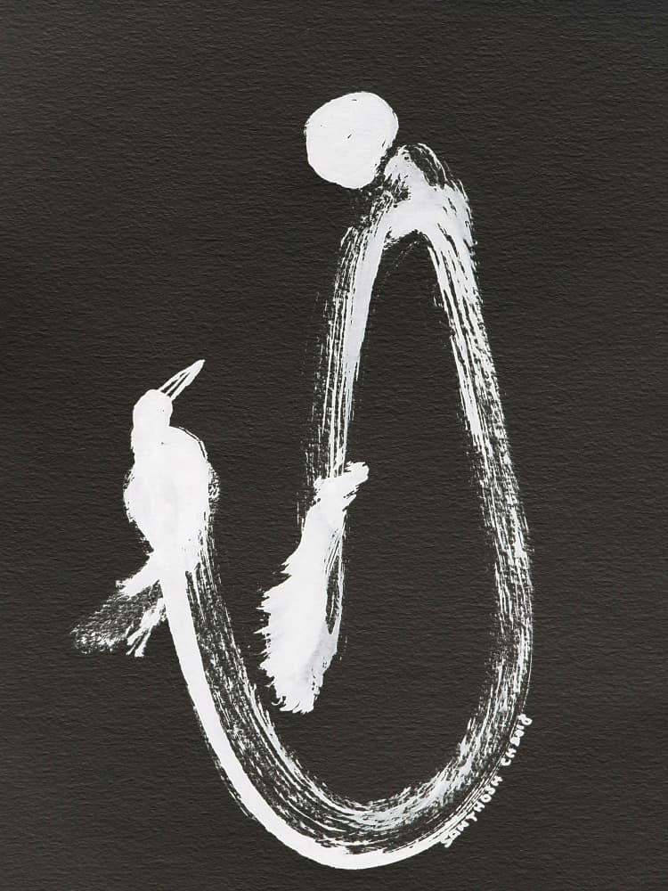 Bird Human Harmony by Santhosh ch — canvas wall art