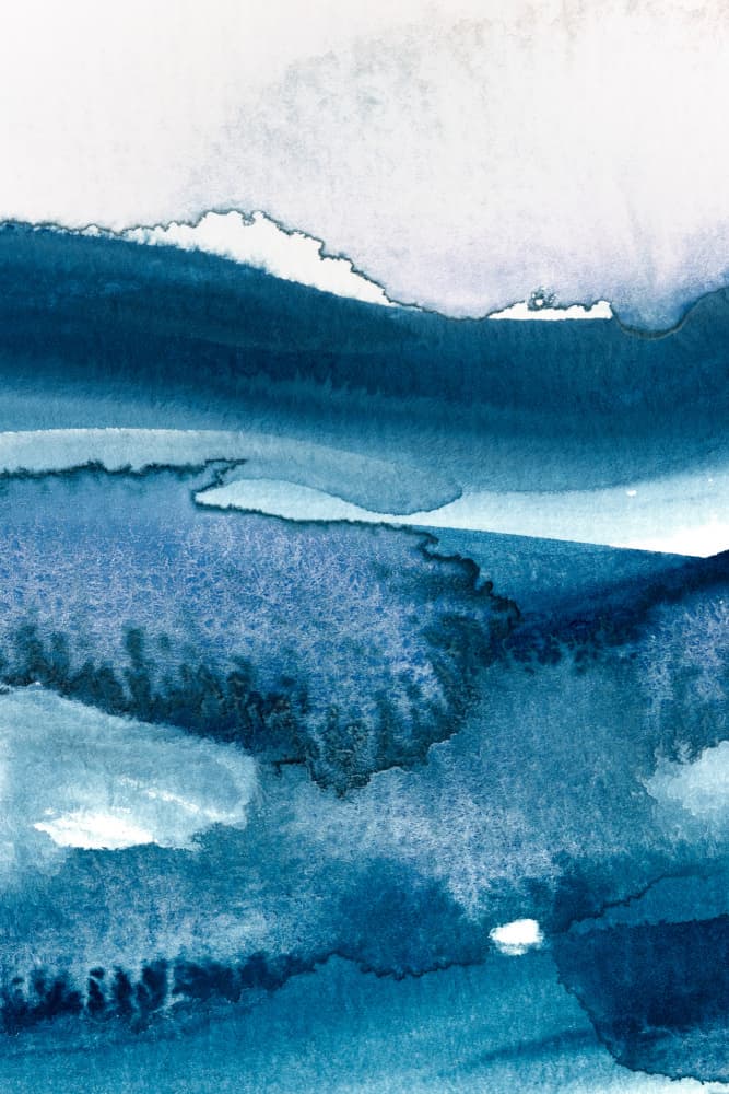 Fluid Blue Abstract by EMELIEmaria — canvas wall art