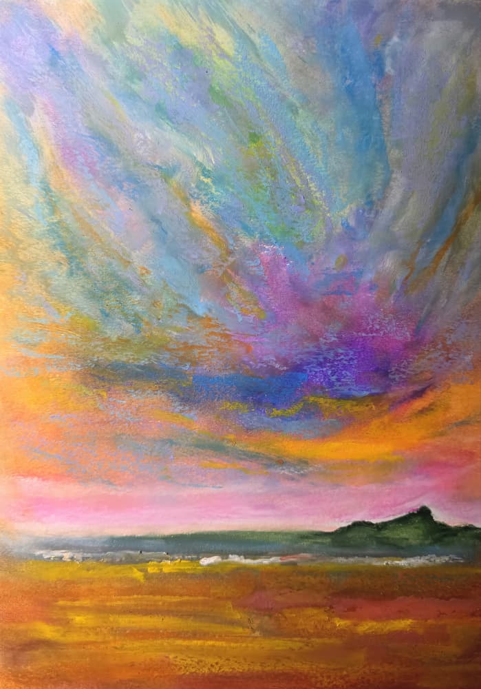 Vibrant Abstract Landscape by Justyna Jaszke — canvas wall art