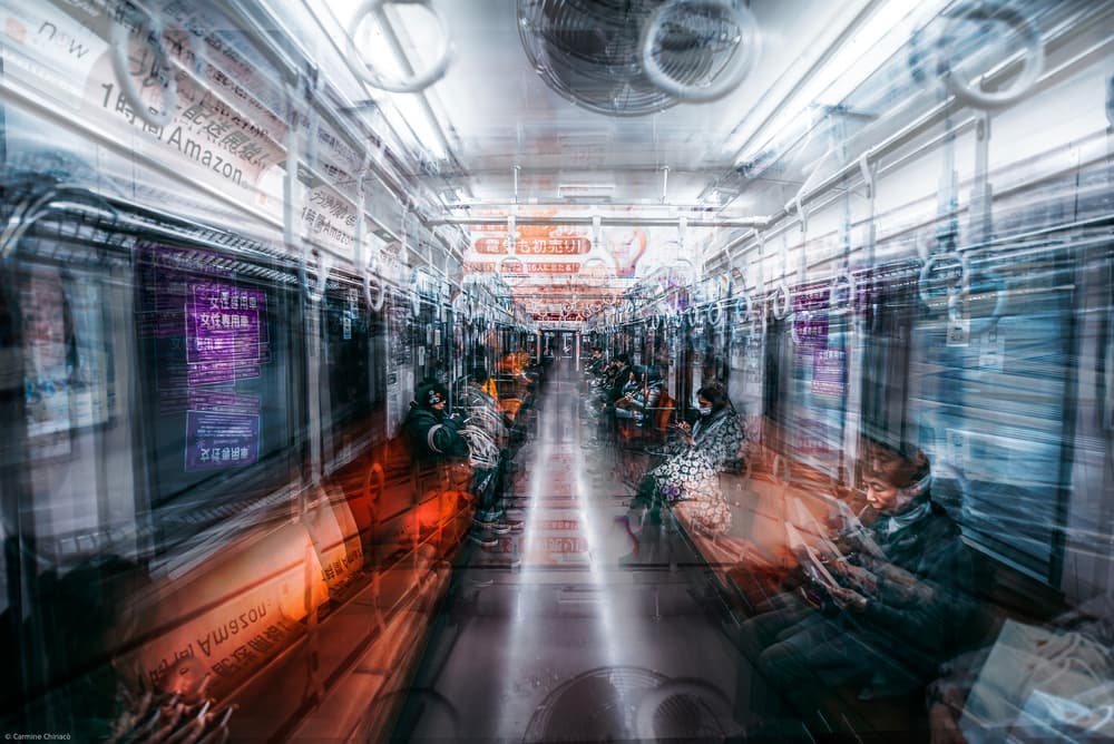 Urban Subway Motion by Carmine Chiriacò — canvas wall art