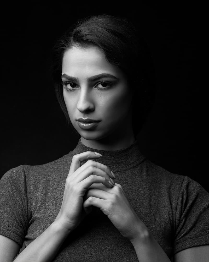 Pensive Woman by Mehdi Mokhtari — canvas wall art