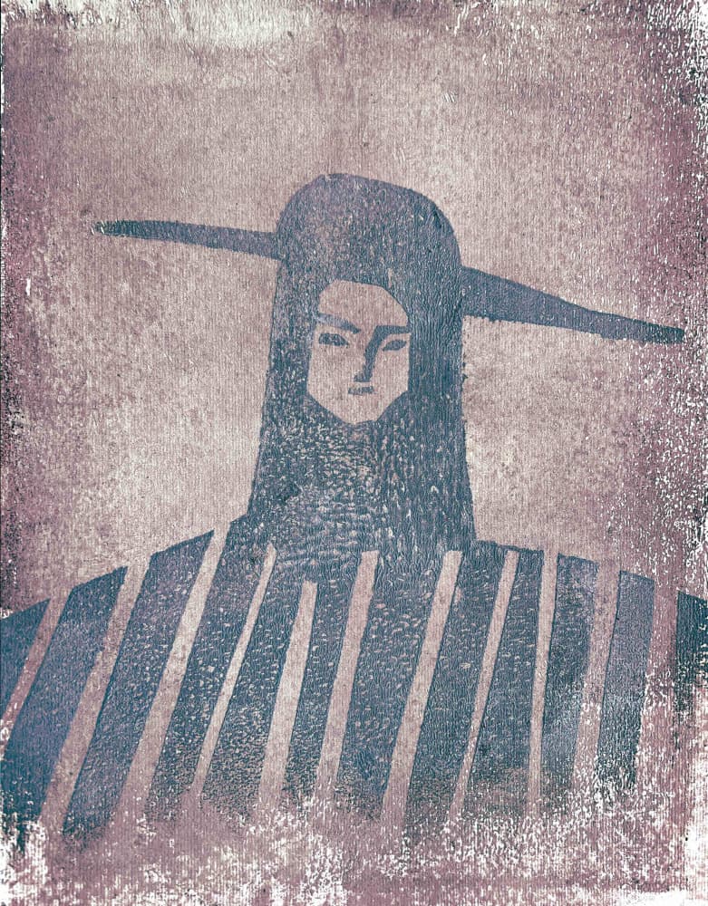 Enigmatic Woman Portrait by Christina Misuro — canvas wall art