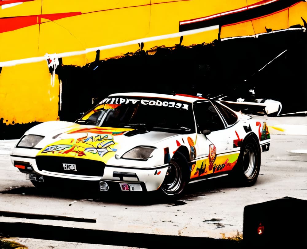 Graffiti Race Car by Cicero Spin — canvas wall art