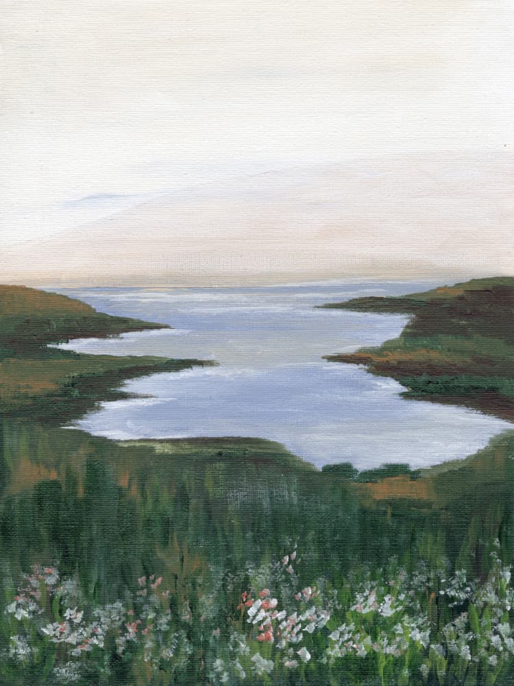 Wildflower Coast View by Nikita Jariwala — canvas wall art