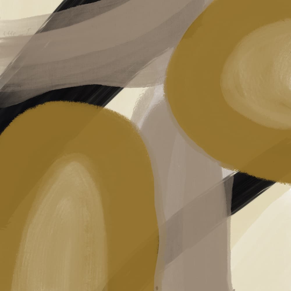 Abstract Gold Shapes by Studio Palette — canvas wall art