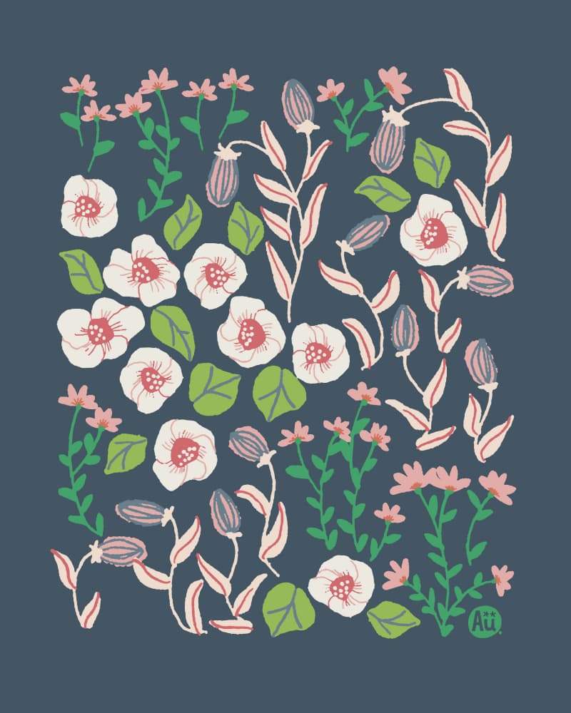 Wild Garden Blooms by Aia Ueno — canvas wall art