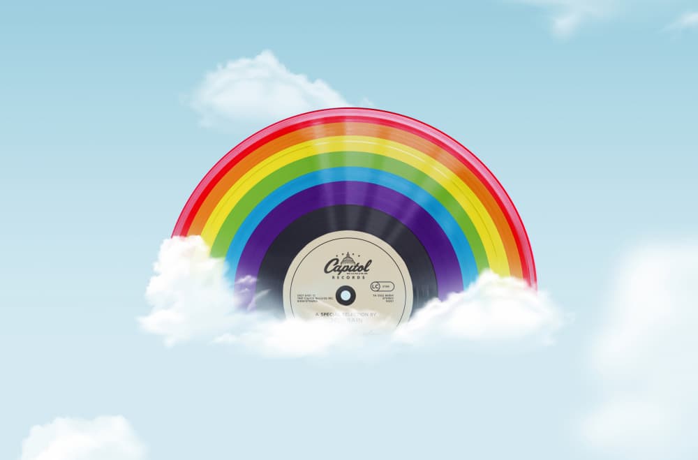 Dreamy Vinyl Rainbow by Artem Pozdniakov — canvas wall art