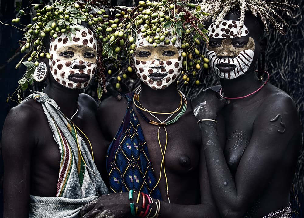 Painted Tribal Women by Joxe Inazio Kuesta Garmendia — canvas wall art