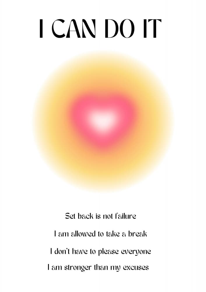 Motivational Aura Poster by Amélie — canvas wall art