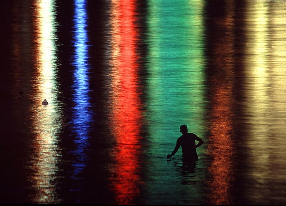 Man in Colorful Reflections by Bror Johansson — canvas wall art
