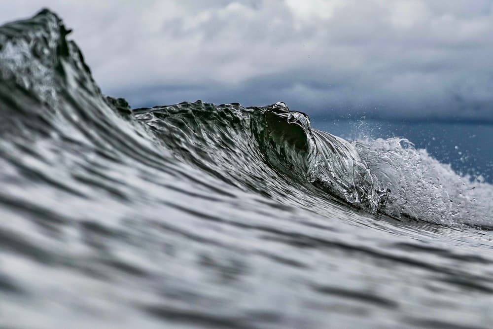 Dark Ocean Wave by Serge Melesan — canvas wall art