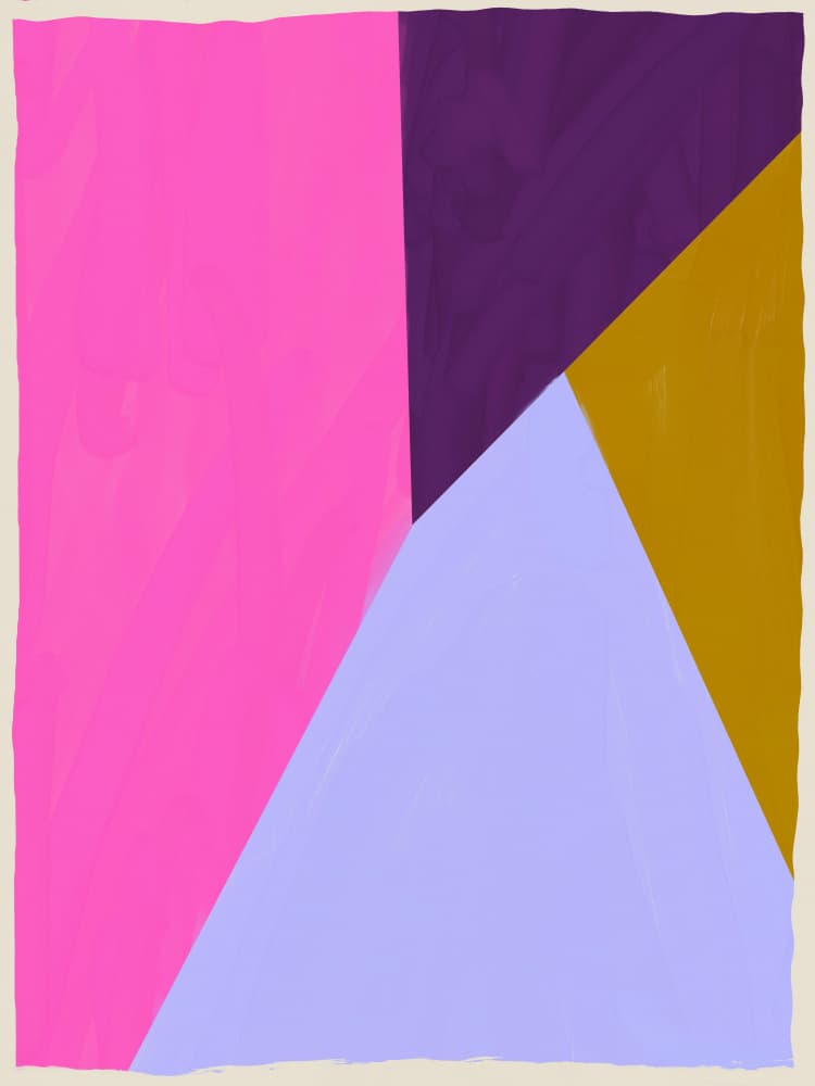 Geometric Color Block by Little Dean — canvas wall art