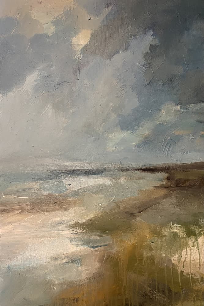 Stormy Beach Serenity by Anna-Karin Bergius — canvas wall art