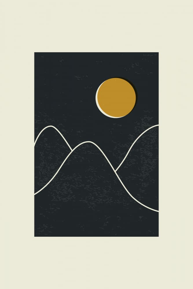 Golden Minimal Peaks by jay stanley — canvas wall art