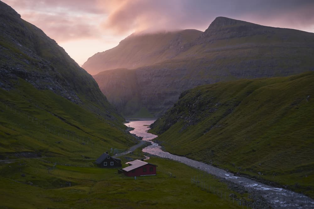 Remote Valley Serenity by Hamed Bank — canvas wall art