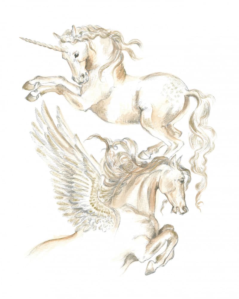 Unicorn and Pegasus by Isabelle Brent — canvas wall art
