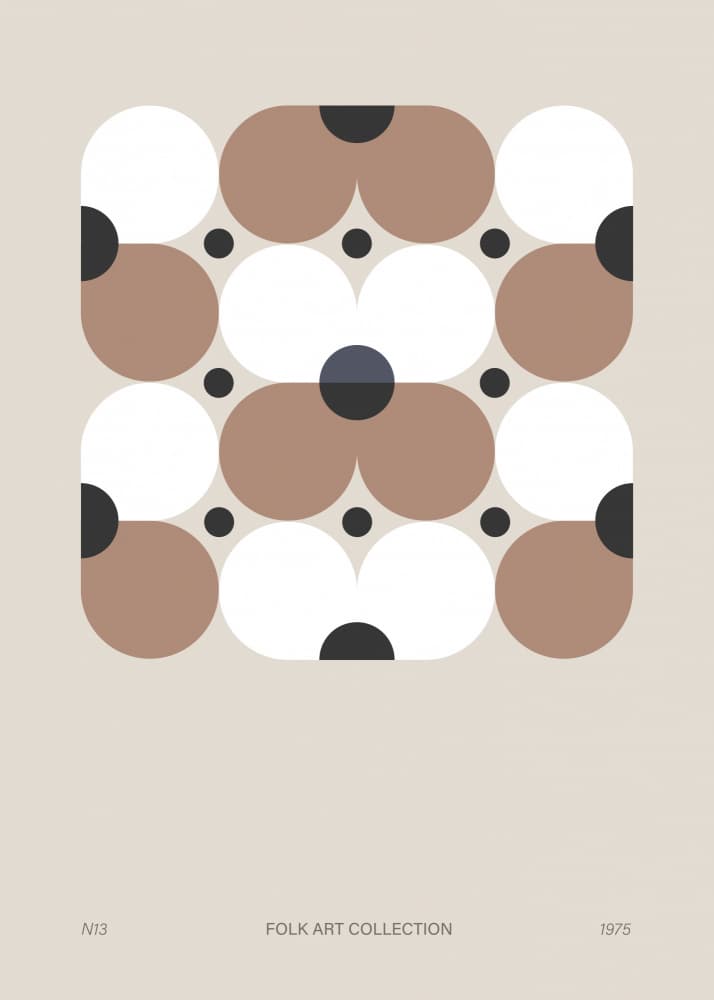 Modern Folk Shapes by Paperago — canvas wall art